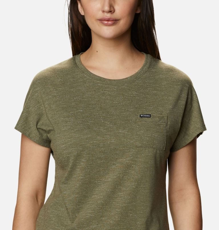 Women's Columbia Cades Cape T Shirts Olive | CA-L8634