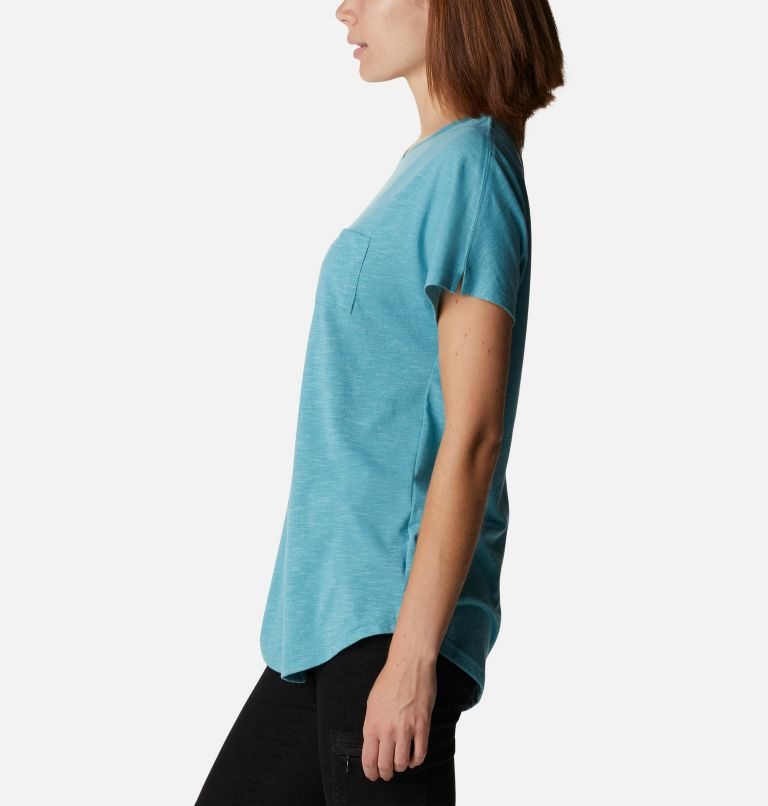 Women's Columbia Cades Cape T Shirts Turquoise | CA-FLAC0