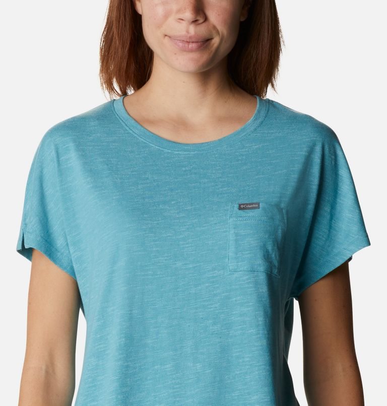 Women's Columbia Cades Cape T Shirts Turquoise | CA-FLAC0