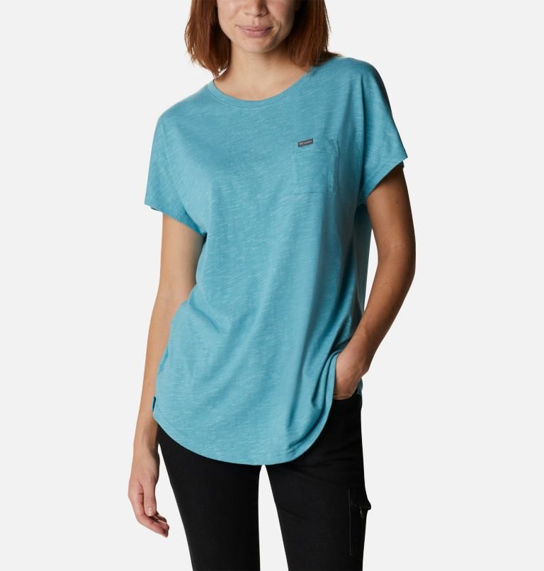 Women's Columbia Cades Cape T Shirts Turquoise | CA-FLAC0