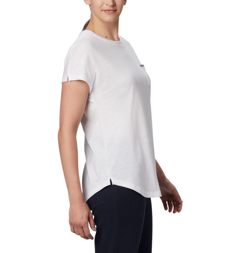 Women's Columbia Cades Cape T Shirts White | CA-CAL56