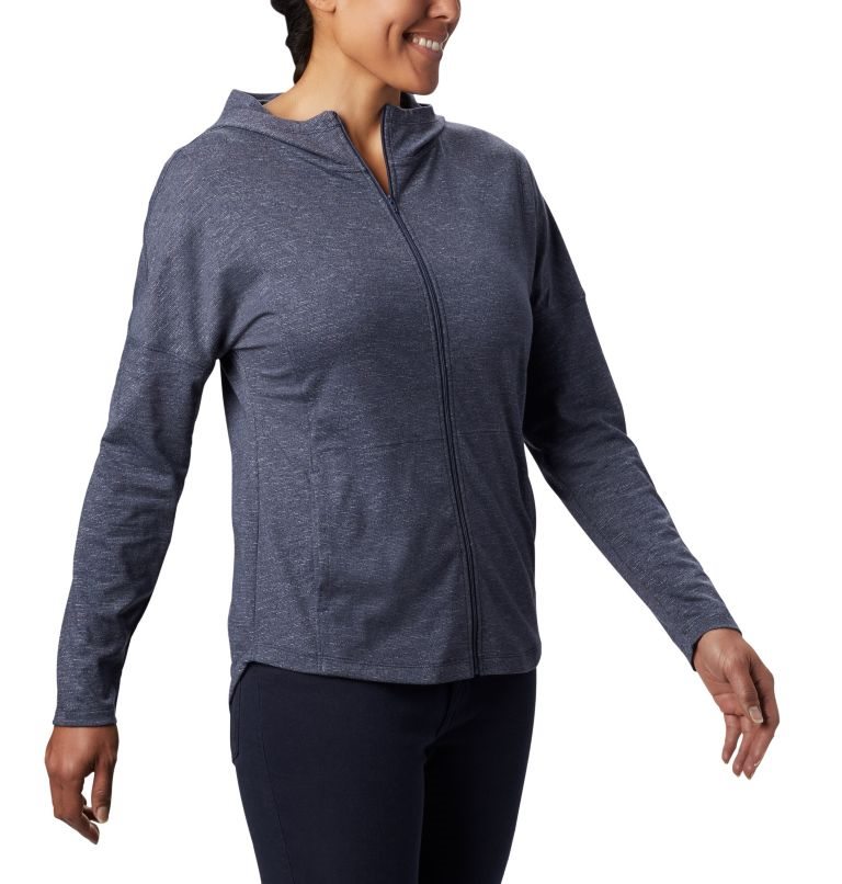 Women's Columbia Cades Cove Full Zip Hoodie Navy | CA-AC8A6