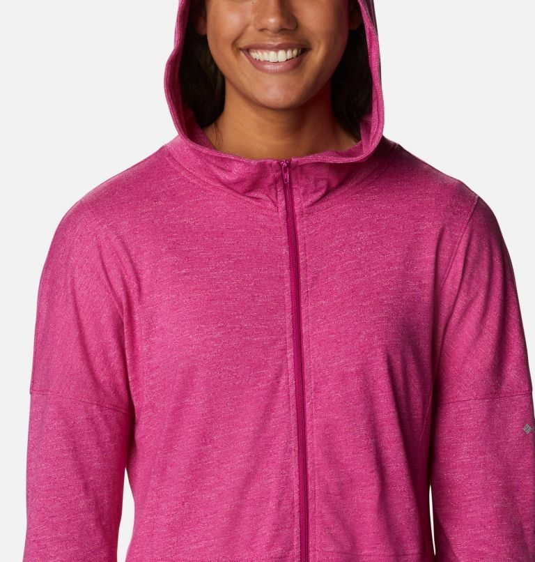 Women's Columbia Cades Cove Full Zip Hoodie Fuchsia | CA-PL351