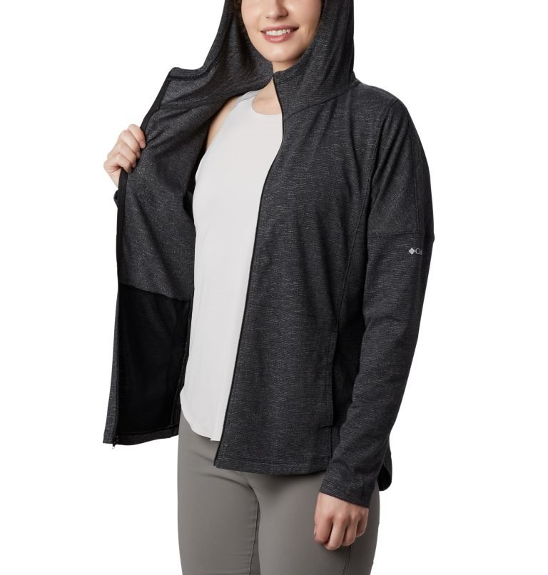 Women's Columbia Cades Cove Full Zip Hoodie Black | CA-Y38LA