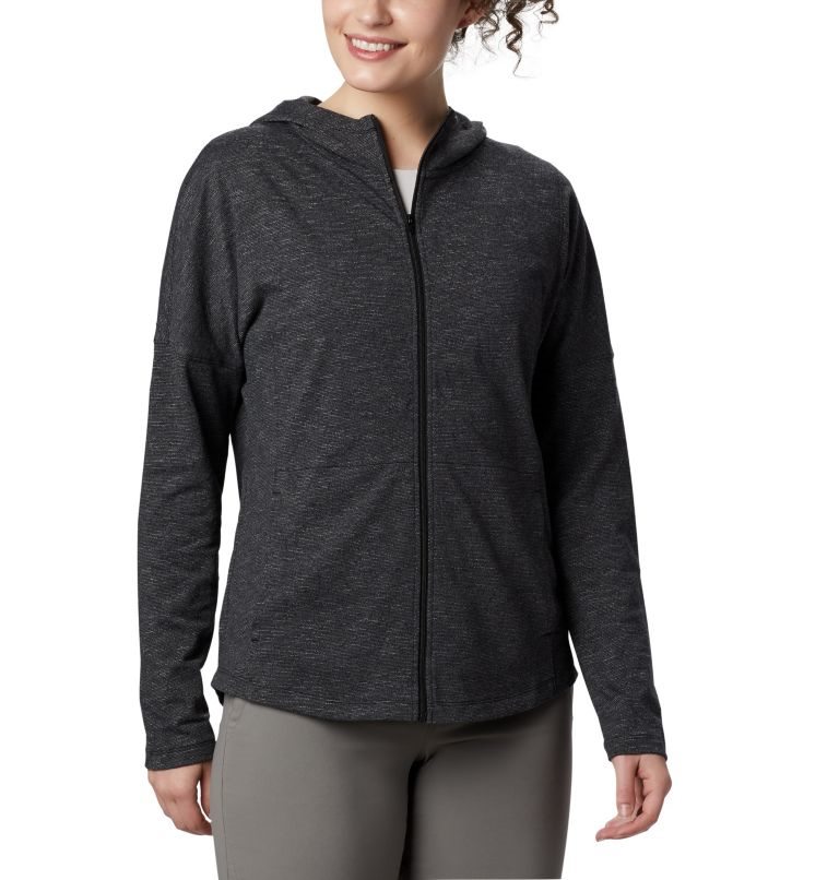 Women's Columbia Cades Cove Full Zip Hoodie Black | CA-Y38LA