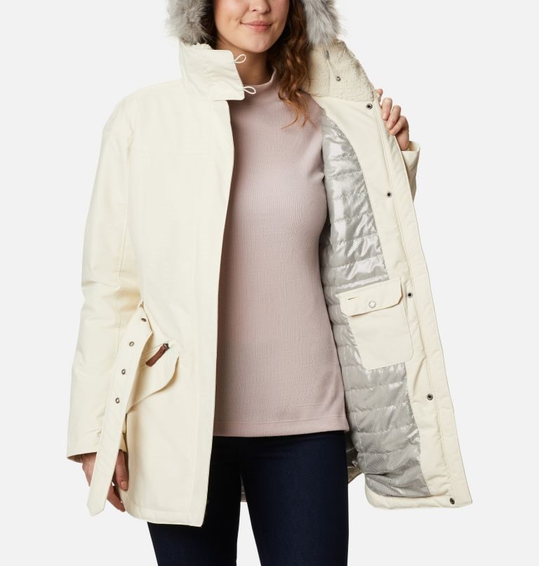 Women's Columbia Carson Pass II Jackets Cream | CA-K058C