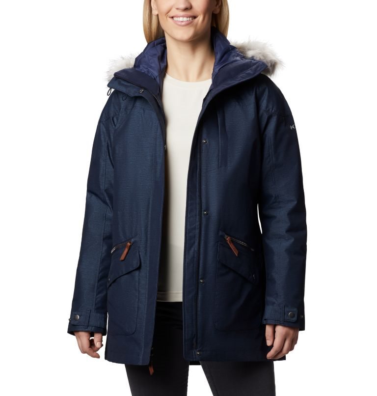 Women\'s Columbia Carson Pass Interchange Jackets Navy | CA-A5A18