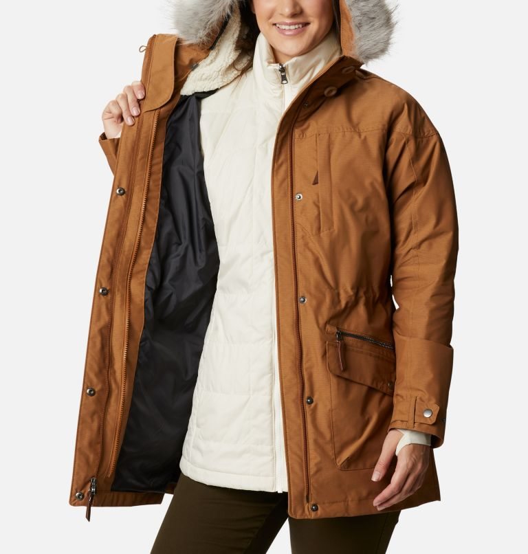 Women's Columbia Carson Pass Interchange Jackets Brown | CA-R1508