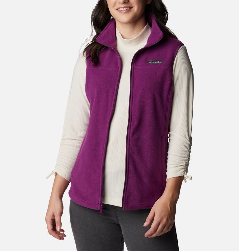 Women's Columbia Castle Dale Fleece Vest Purple | CA-E104C