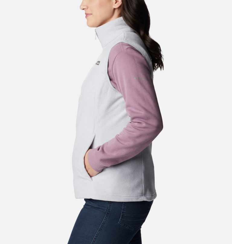 Women's Columbia Castle Dale Fleece Vest Light Grey | CA-P803C