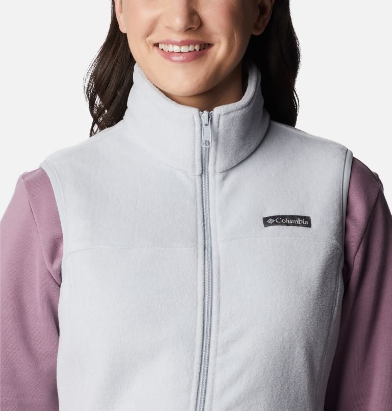 Women's Columbia Castle Dale Fleece Vest Light Grey | CA-P803C