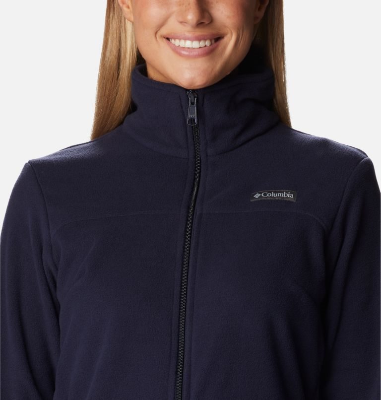 Women's Columbia Castle Dale Full Zip Fleece Jackets Navy | CA-F04L1