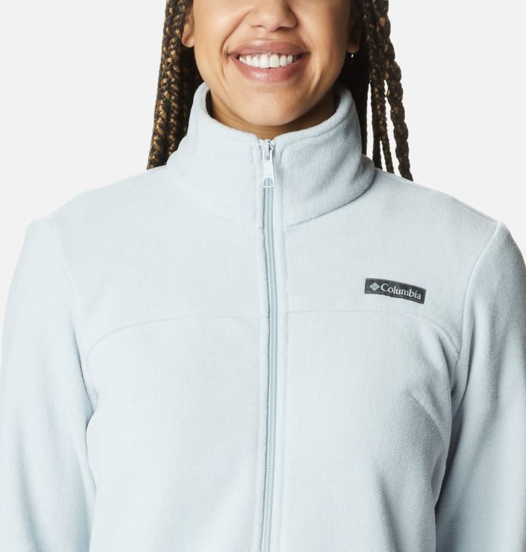 Women's Columbia Castle Dale Full Zip Fleece Jackets Light Blue | CA-G1548