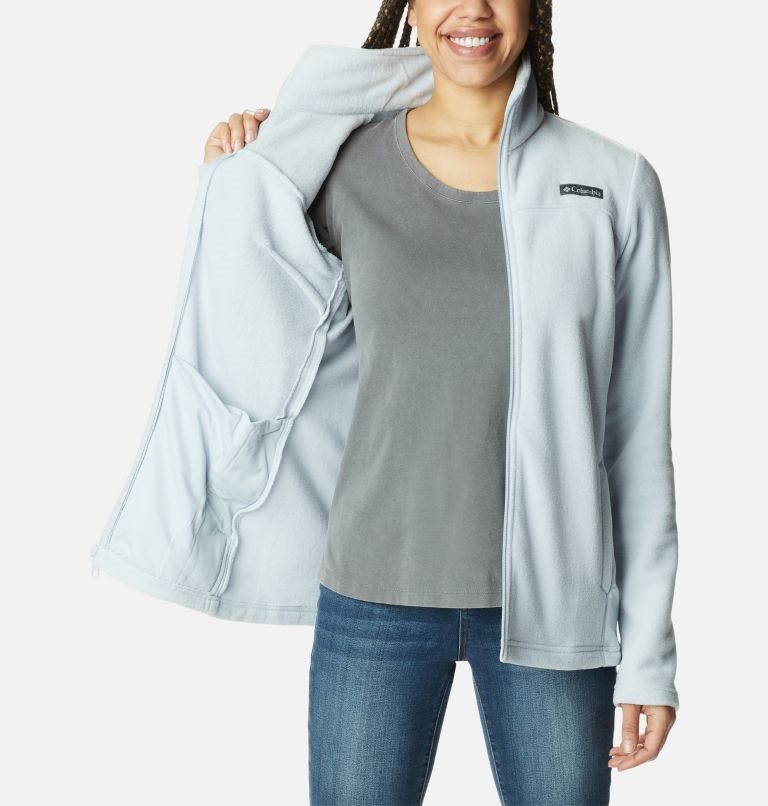 Women's Columbia Castle Dale Full Zip Fleece Jackets Light Blue | CA-G1548