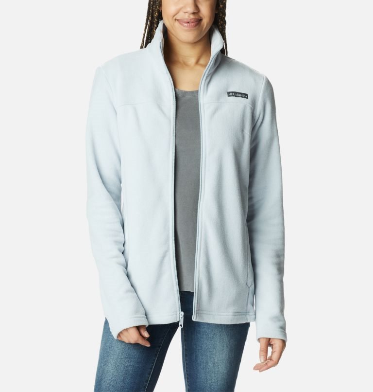 Women's Columbia Castle Dale Full Zip Fleece Jackets Light Blue | CA-G1548