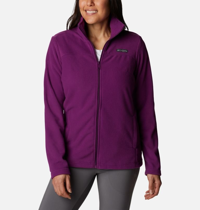 Women\'s Columbia Castle Dale Full Zip Fleece Jackets Purple | CA-G8C31