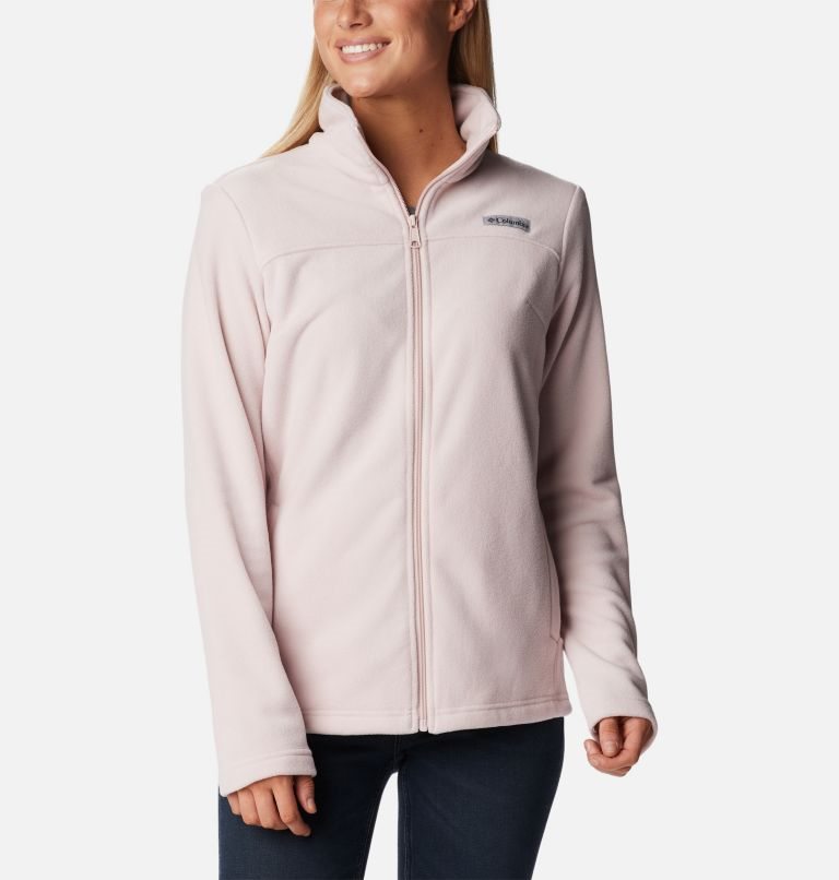 Women\'s Columbia Castle Dale Full Zip Fleece Jackets Pink | CA-S1365