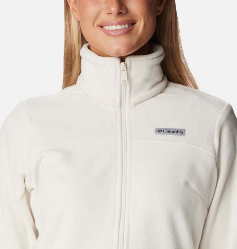 Women's Columbia Castle Dale Full Zip Fleece Jackets Cream | CA-VAL86