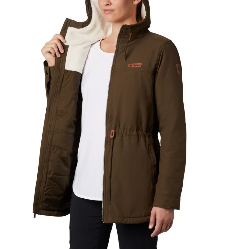 Women's Columbia Chatfield Hill Jackets Dark Brown | CA-N84C0