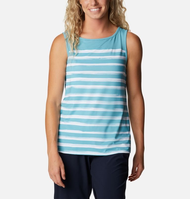 Women\'s Columbia Chill River Tanks Stripe | CA-EC014