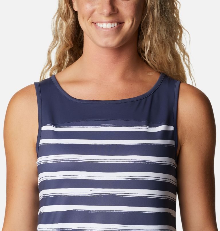 Women's Columbia Chill River Tanks Stripe | CA-K4LCA