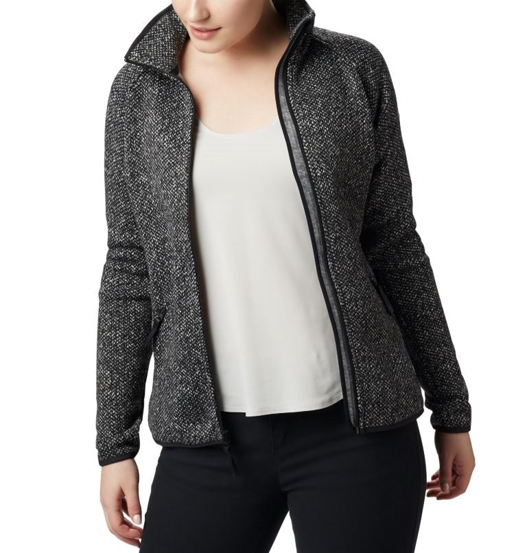 Women's Columbia Chillin Fleece Jackets Dark Grey | CA-J8A1L