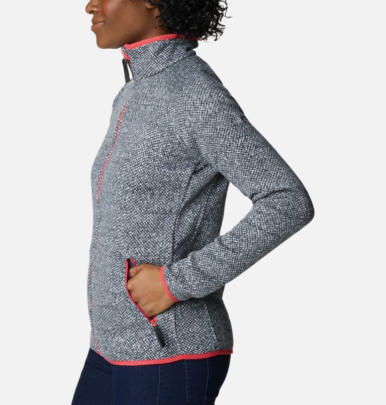 Women's Columbia Chillin Fleece Jackets Grey | CA-LAL54