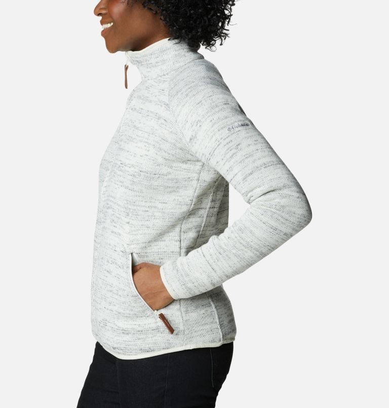 Women's Columbia Chillin Fleece Jackets White | CA-N1064