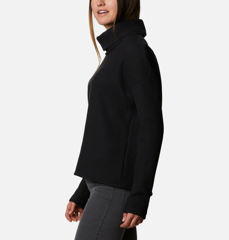 Women's Columbia Chillin Fleece Sweatshirts Black | CA-BL86C