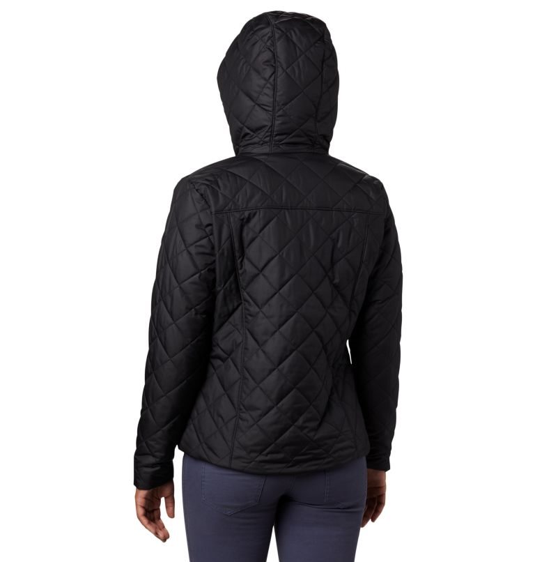 Women's Columbia Copper Crest Hooded Jackets Black | CA-MAC14