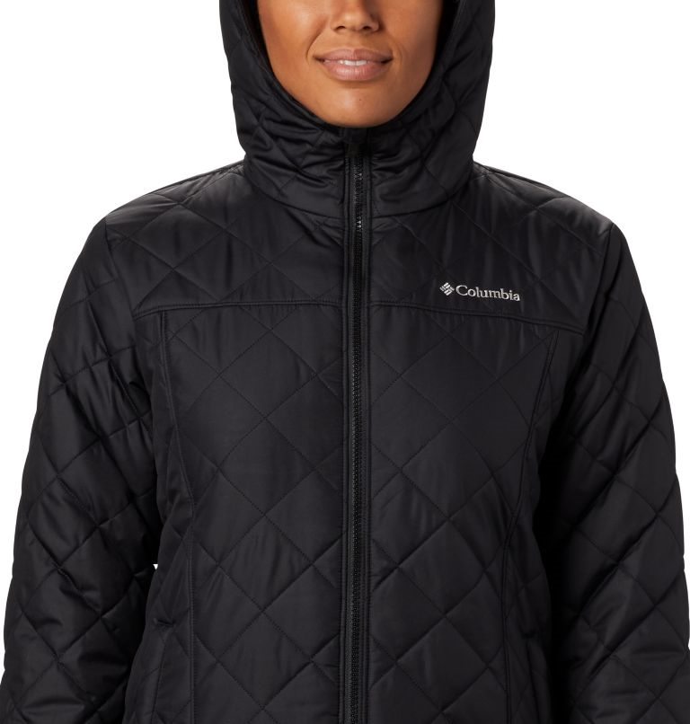 Women's Columbia Copper Crest Hooded Jackets Black | CA-MAC14