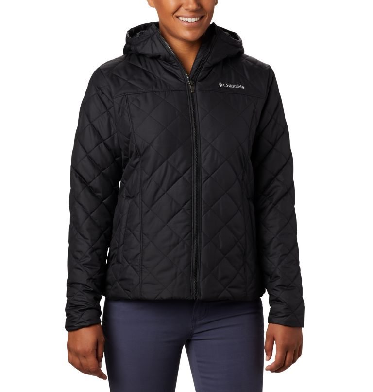 Women\'s Columbia Copper Crest Hooded Jackets Black | CA-MAC14