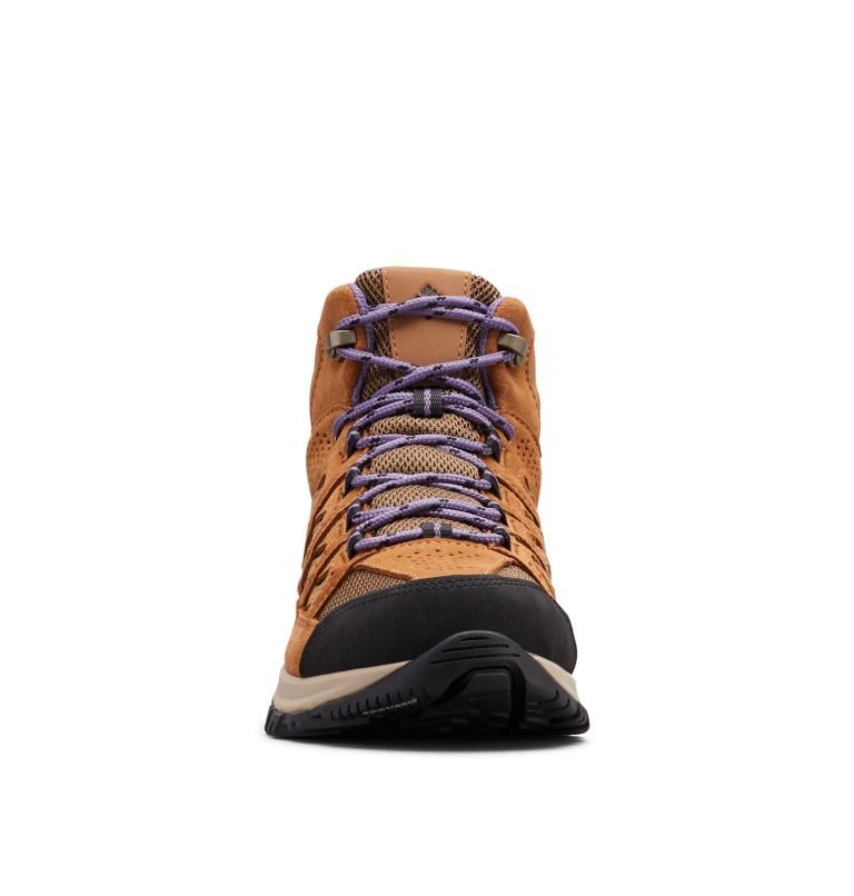 Women's Columbia Crestwood Mid Waterproof Hiking Boots Brown | CA-D4C3A