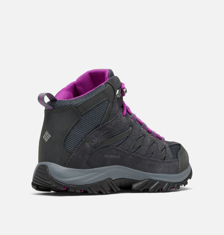 Women's Columbia Crestwood Mid Waterproof Hiking Boots Black | CA-Q148A