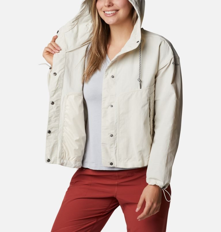 Women's Columbia Day Trippin Crop Jackets Cream | CA-KC63L