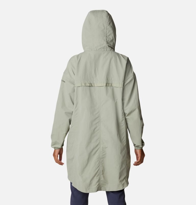 Women's Columbia Day Trippin II Long Rain Jackets Olive | CA-M68A0