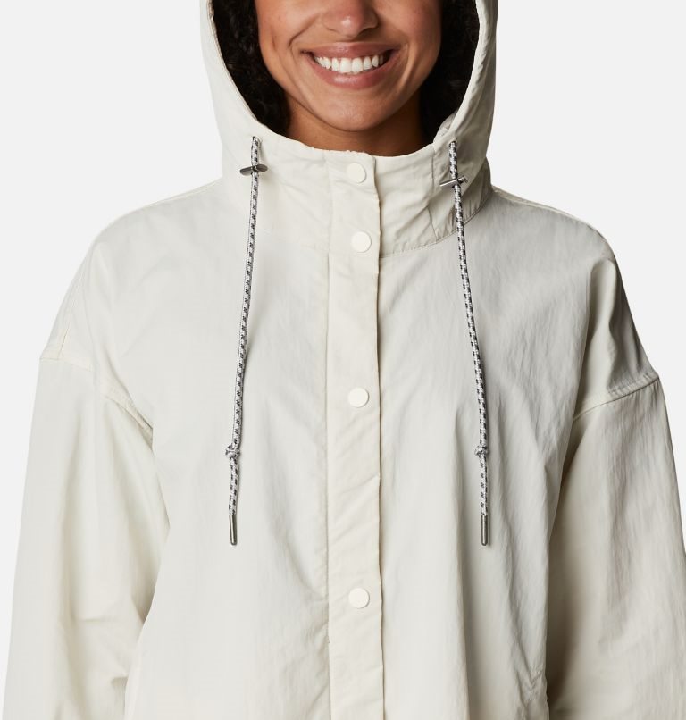 Women's Columbia Day Trippin II Long Rain Jackets Cream | CA-TC685