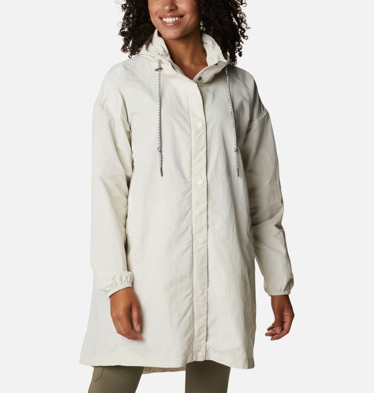 Women\'s Columbia Day Trippin II Long Rain Jackets Cream | CA-TC685