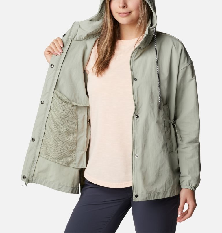 Women's Columbia Day Trippin II Rain Jackets Mint | CA-D03AC