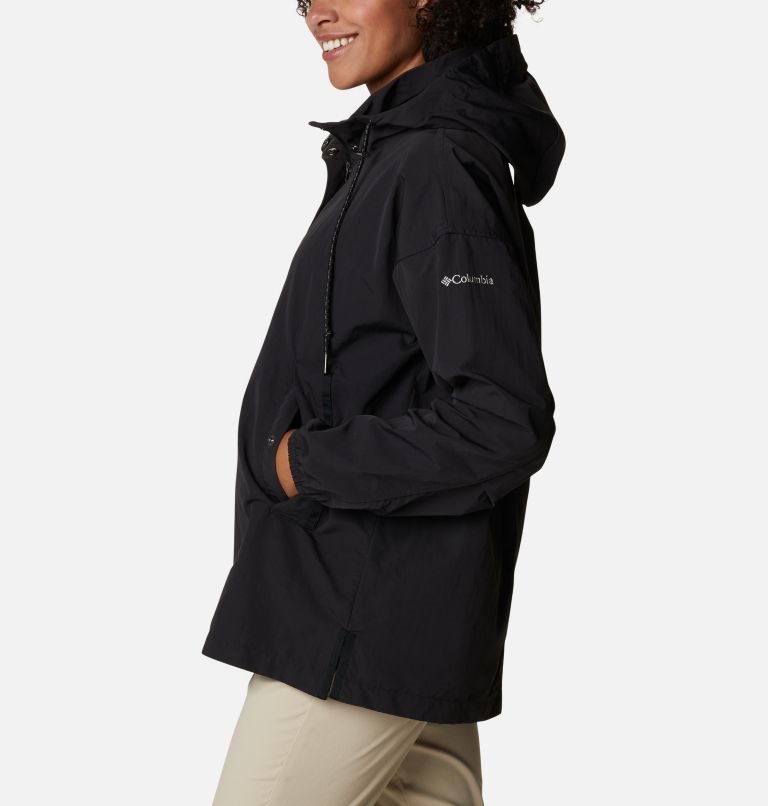 Women's Columbia Day Trippin II Rain Jackets Black | CA-NLA15