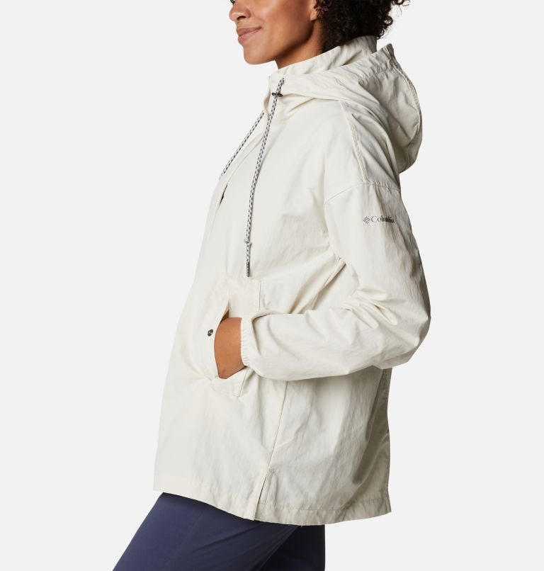 Women's Columbia Day Trippin II Rain Jackets Cream | CA-P463A