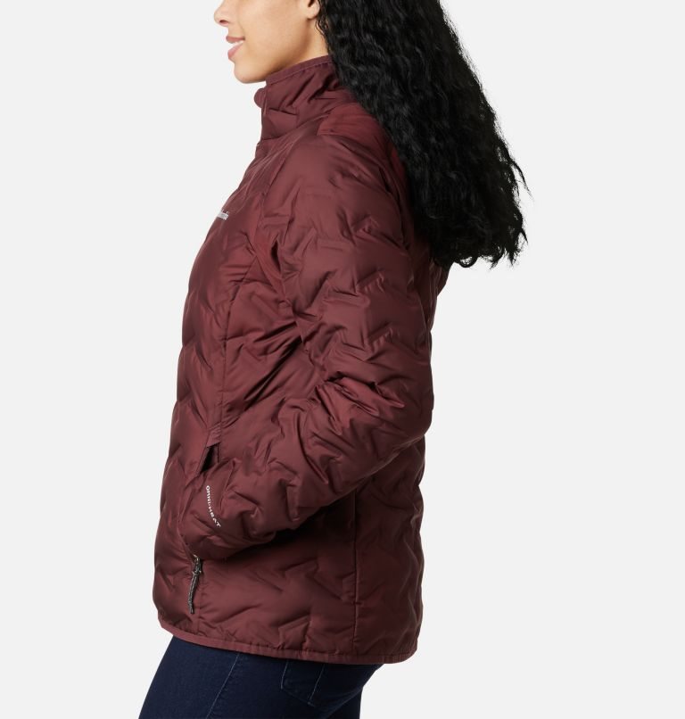 Women's Columbia Delta Ridge Down Jackets Burgundy | CA-GC31L