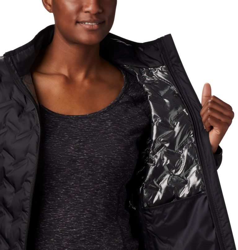 Women's Columbia Delta Ridge Down Jackets Black | CA-O1430