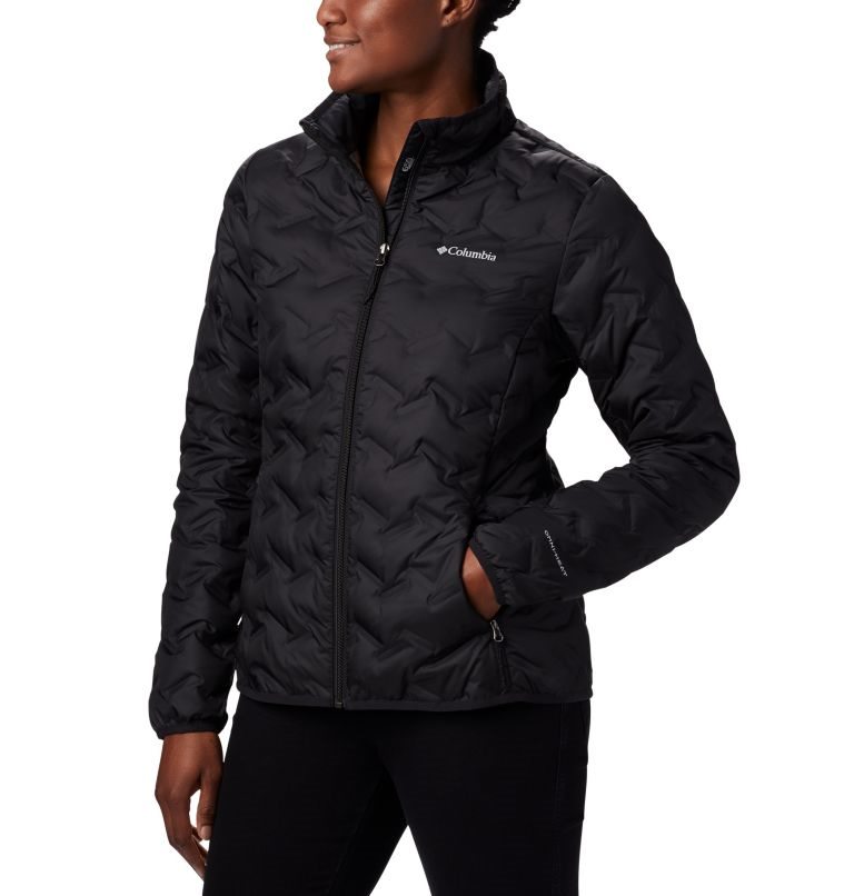 Women\'s Columbia Delta Ridge Down Jackets Black | CA-O1430