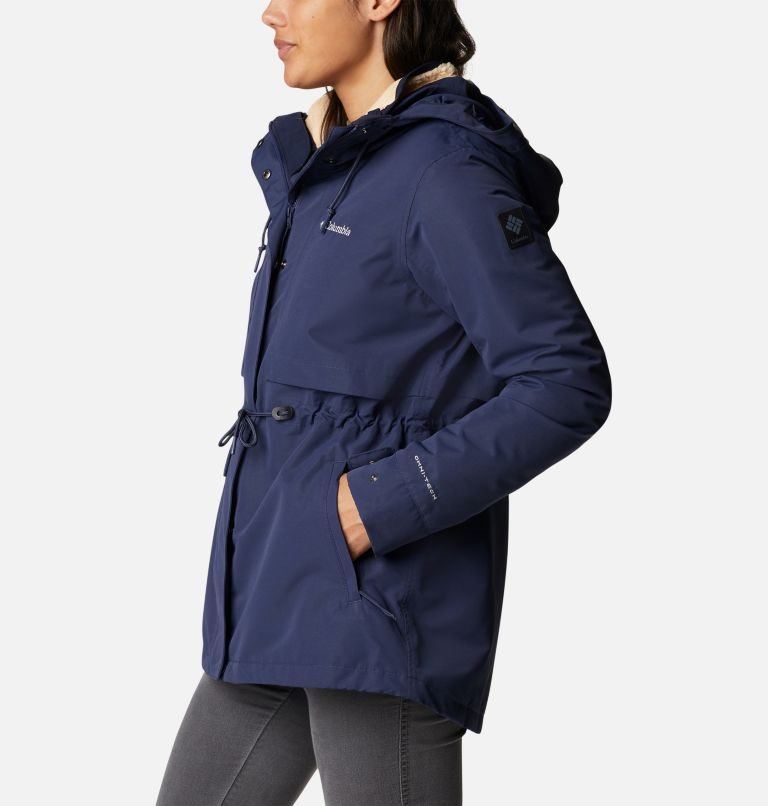 Women's Columbia Drop Ridge Interchange Jackets Navy | CA-N8563