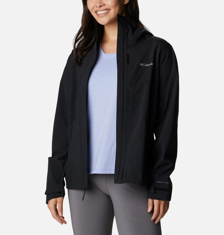 Women's Columbia Earth Explorer Shell Jackets Black | CA-A8C36