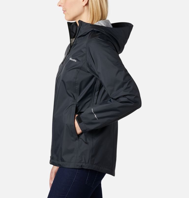 Women's Columbia EvaPOURation Rain Jackets Black | CA-S658L