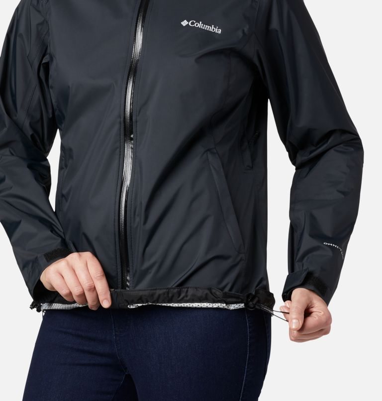 Women's Columbia EvaPOURation Rain Jackets Black | CA-S658L