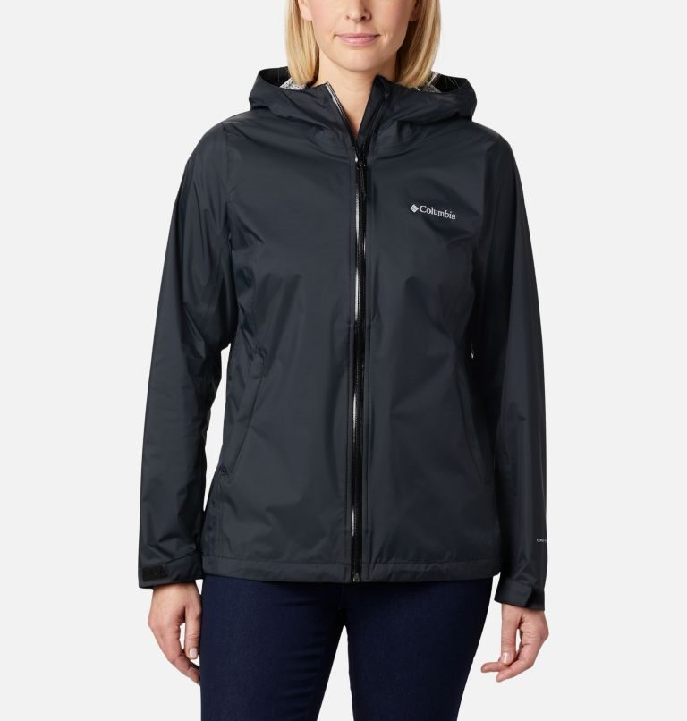 Women\'s Columbia EvaPOURation Rain Jackets Black | CA-S658L