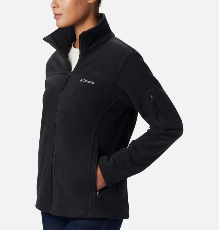 Women's Columbia Fast Trek II Fleece Jackets Black | CA-DL580